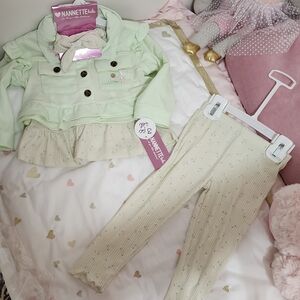 Nannette Kids Toddler Girl 3 Piece Set Size 2T NWT